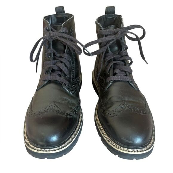 Timberland Black Britton Hill Wingtip Boots Leather Oxford Mens Size 9. main image 11